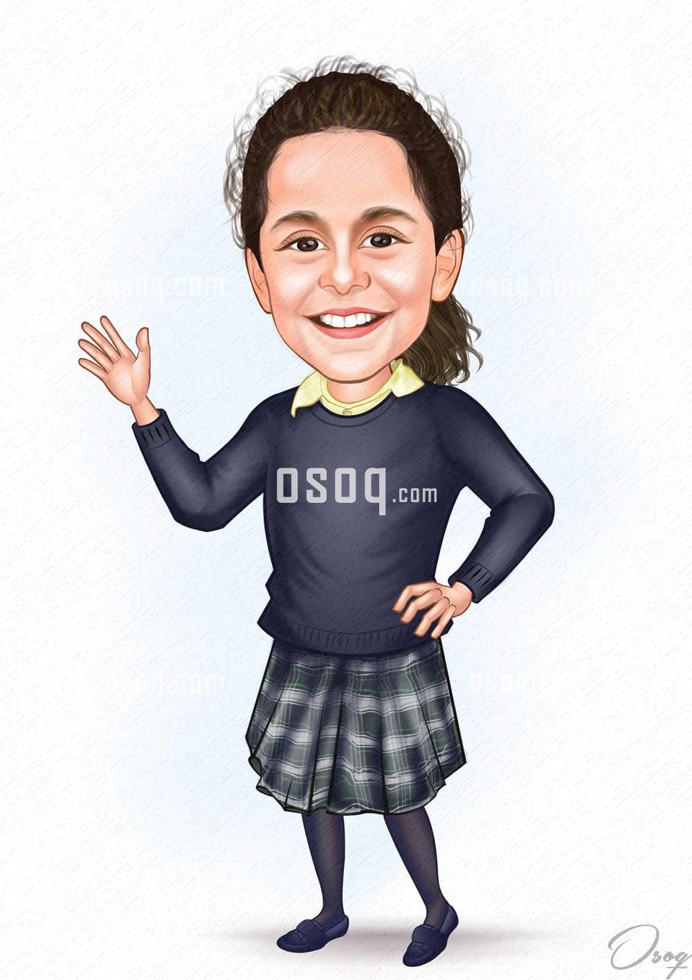 Girl cartoon caricature 20