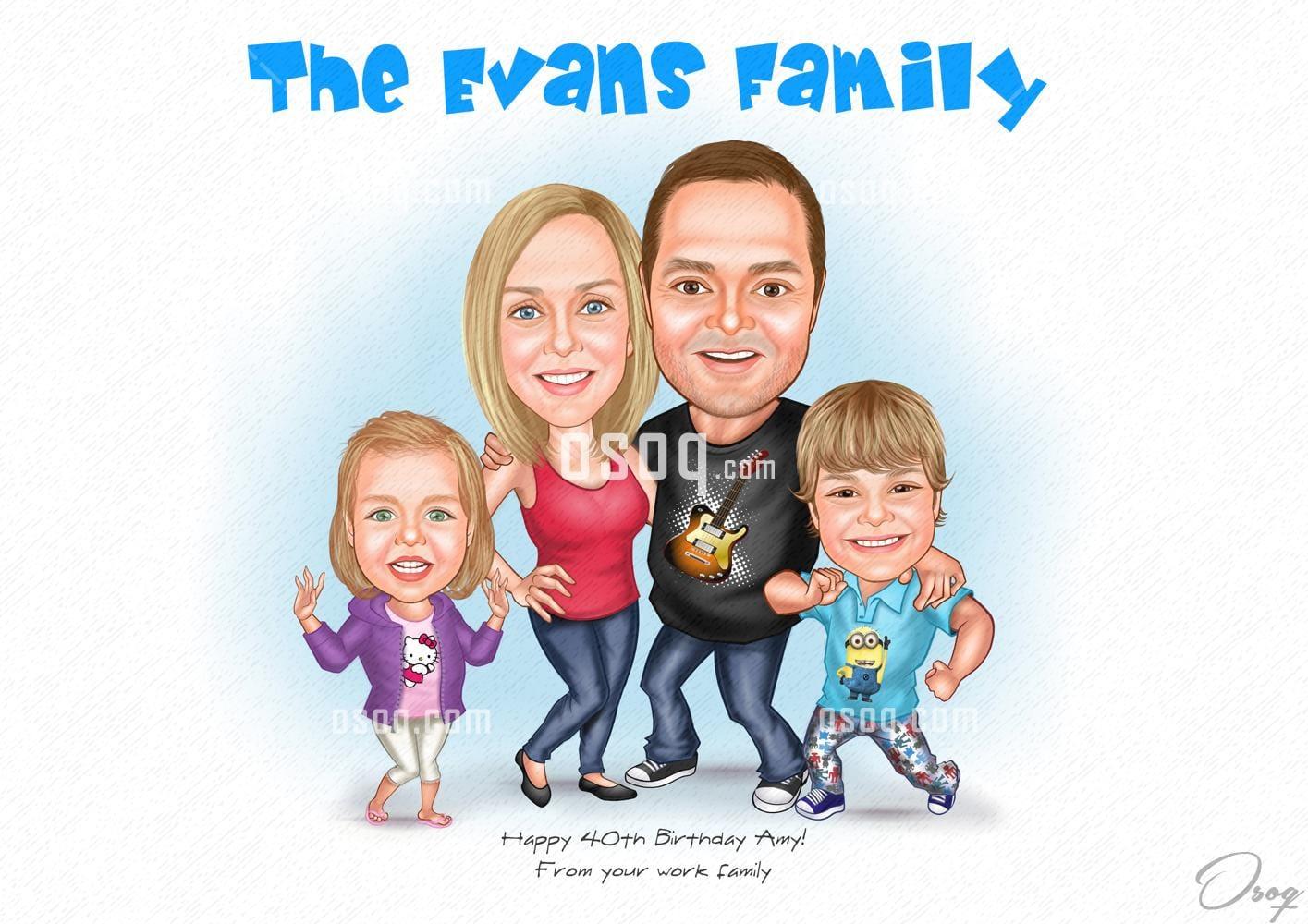 Group cartoon caricature 06