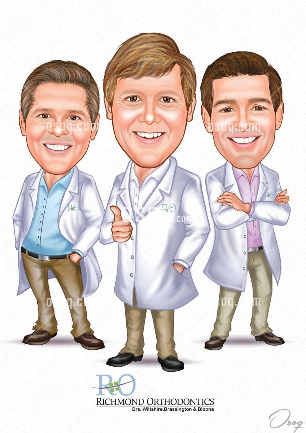 Group cartoon caricature 11