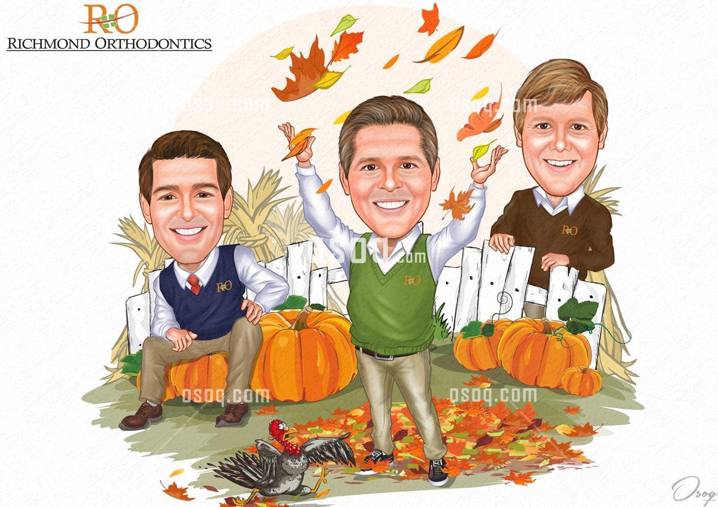 Group cartoon caricature 14