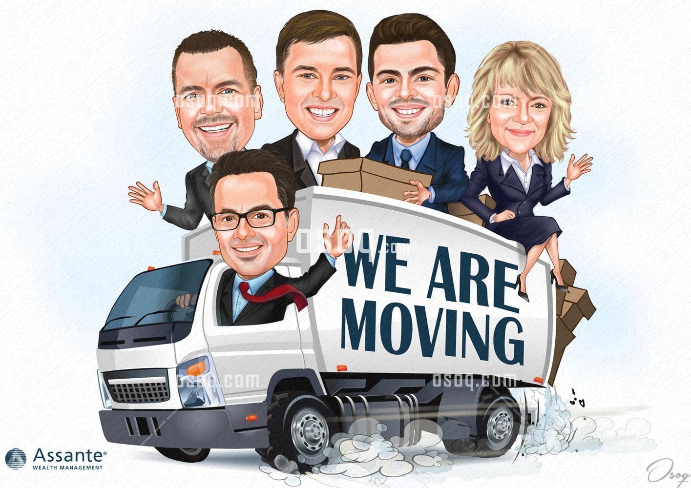 Group cartoon caricature 17