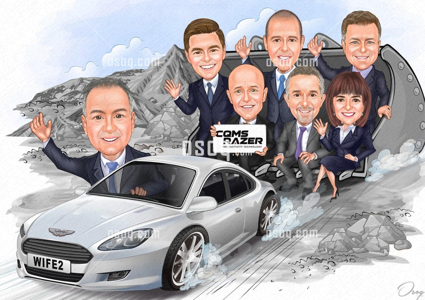 Group cartoon caricature 18