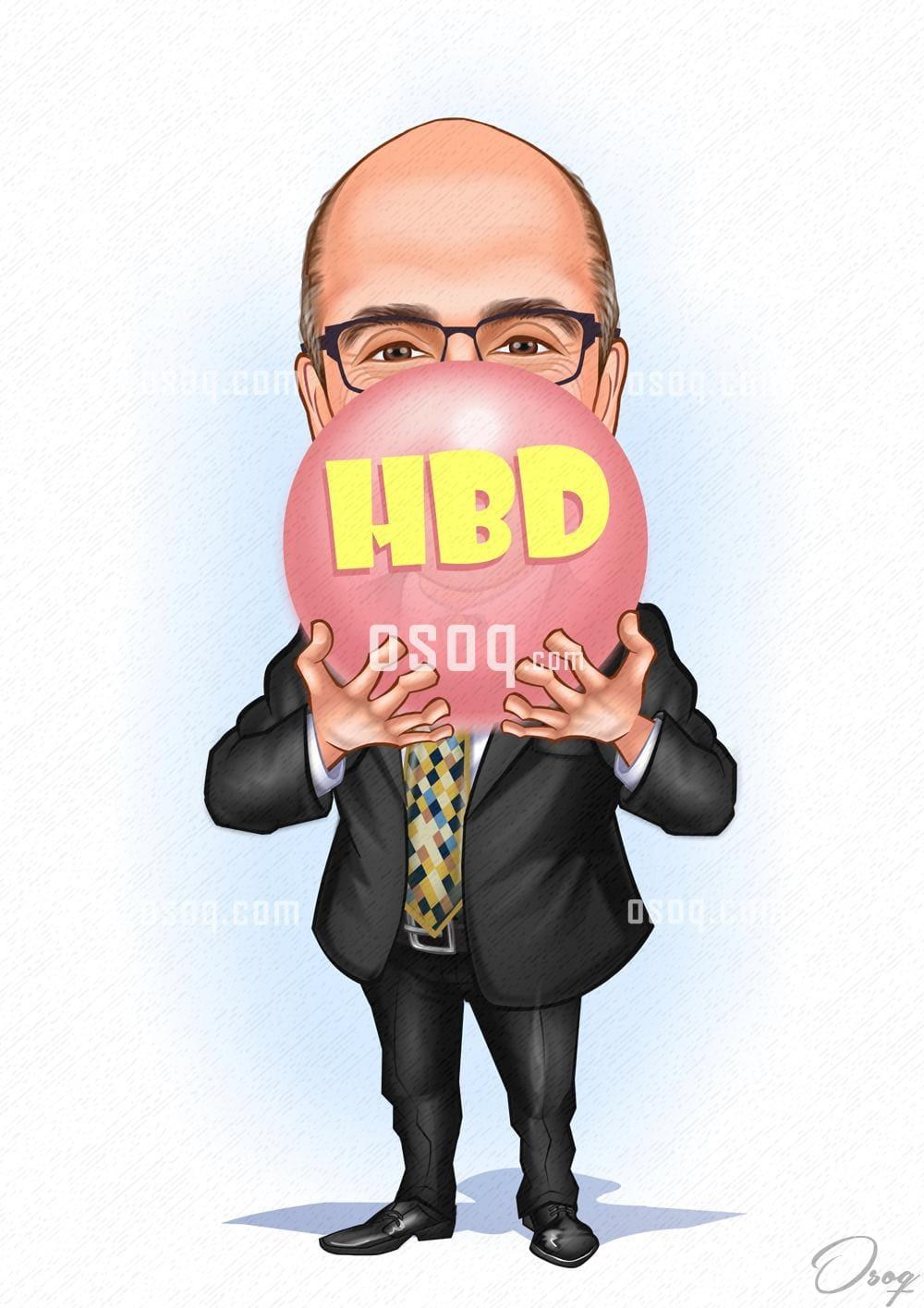 Happy birthday cartoon caricature 07