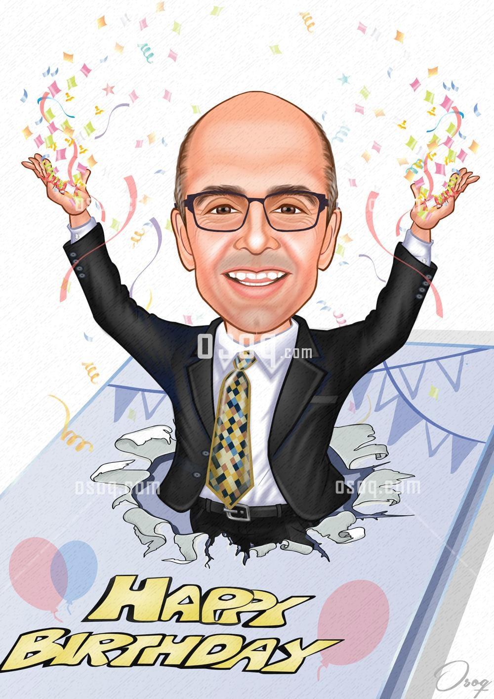 Happy birthday cartoon caricature 15