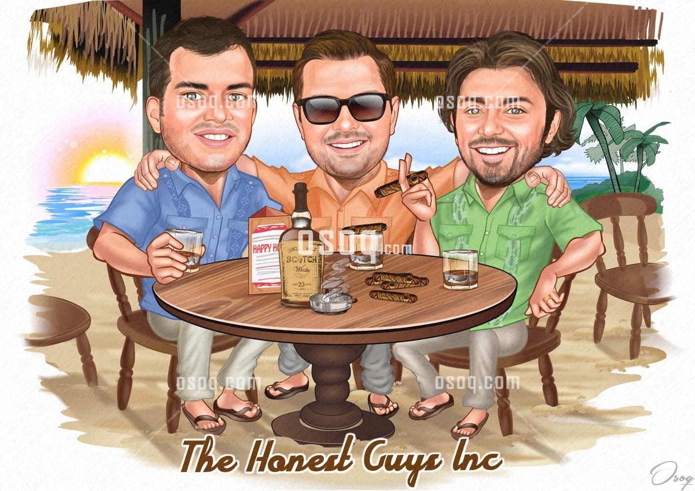 Male cartoon caricature 02