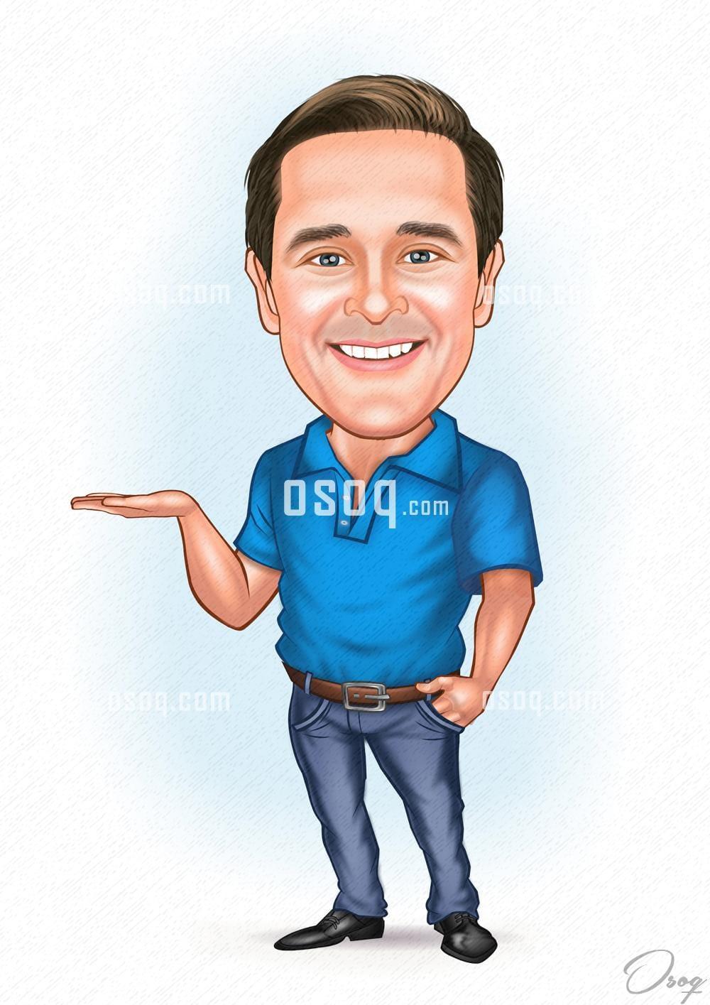 Male cartoon caricature 06