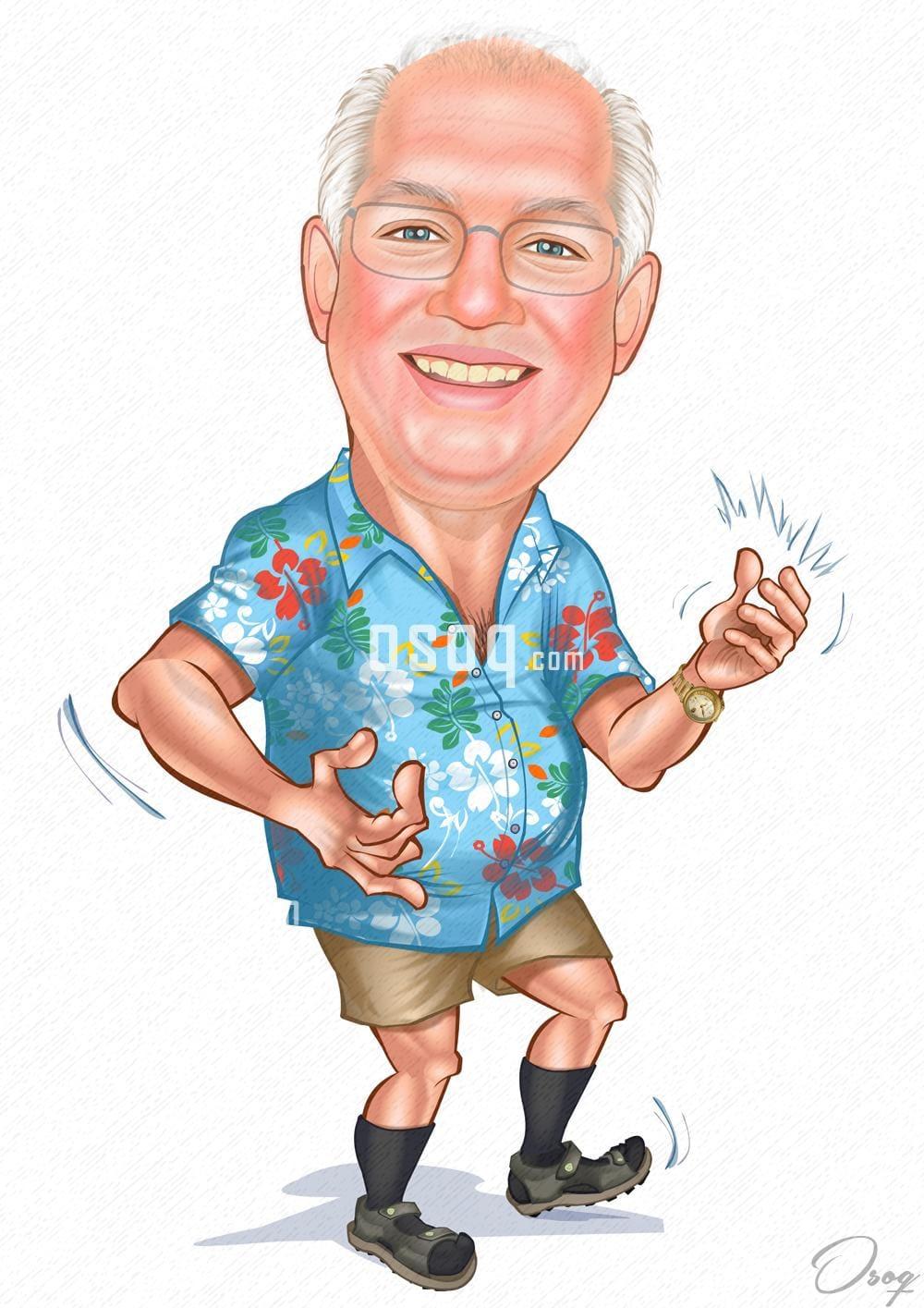 Male cartoon caricature 08