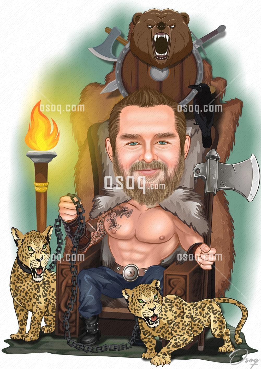Male cartoon caricature 13