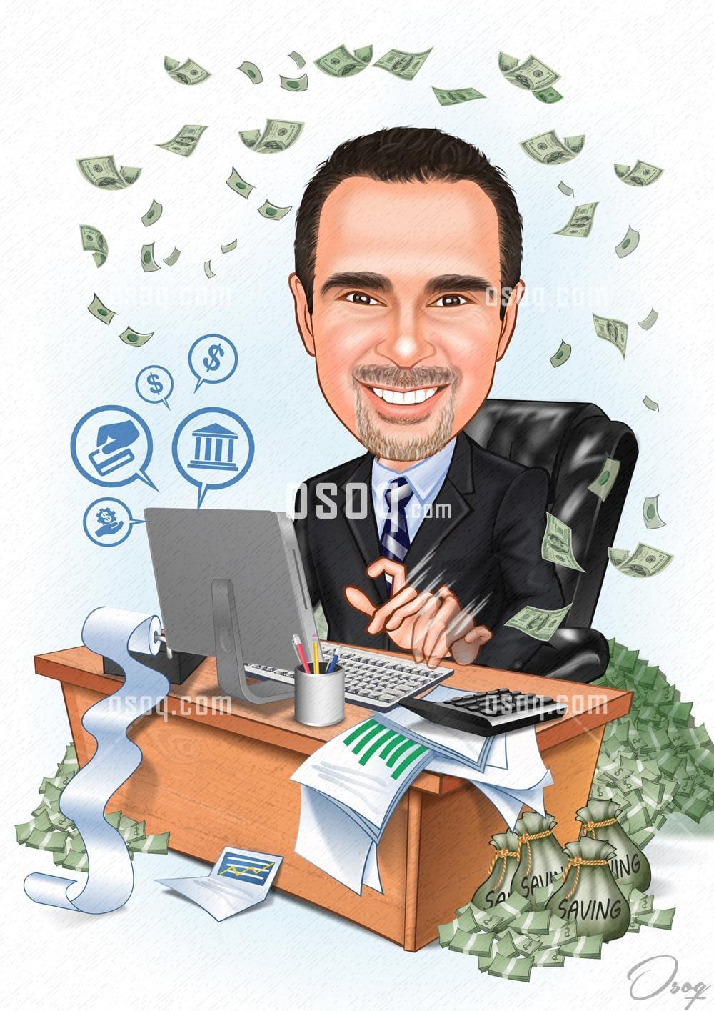 Male cartoon caricature 14
