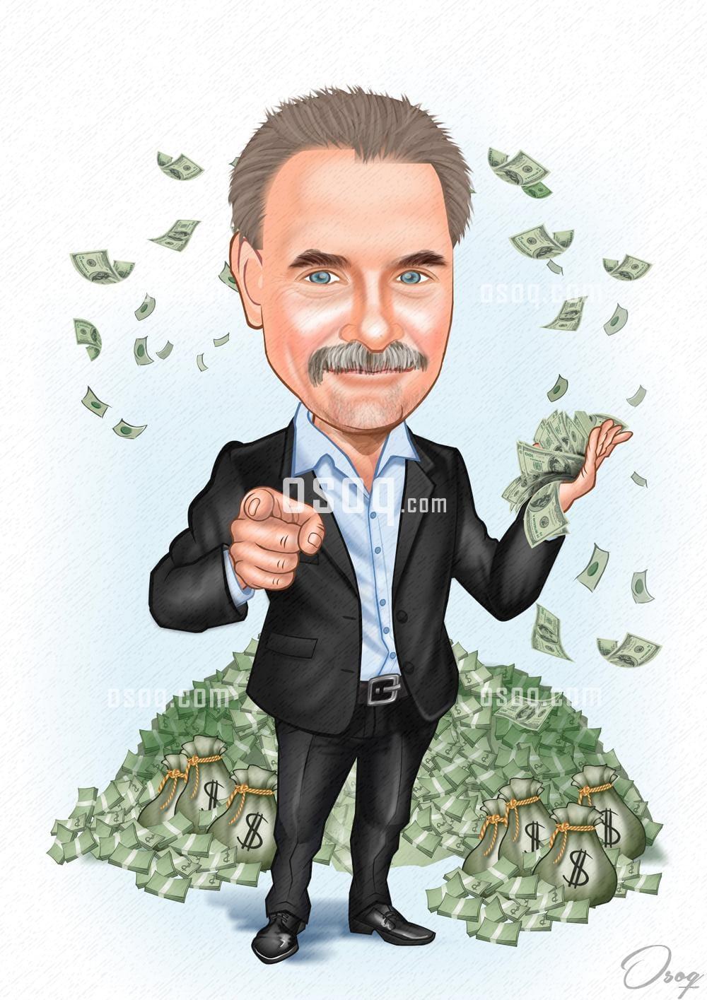 Male cartoon caricature 15