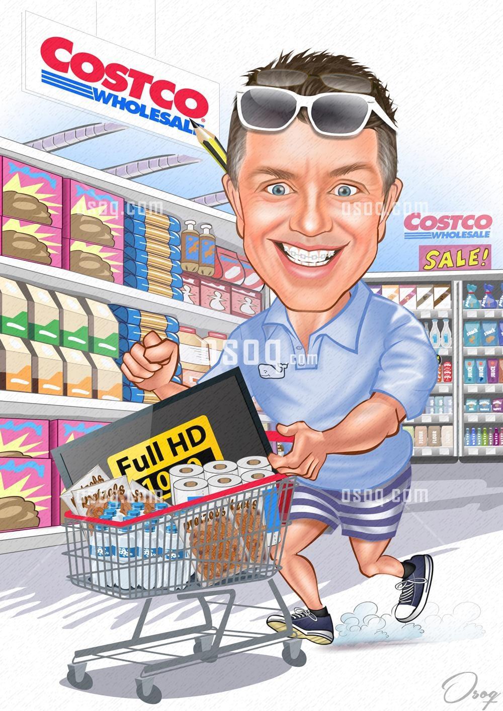 Male cartoon caricature 17