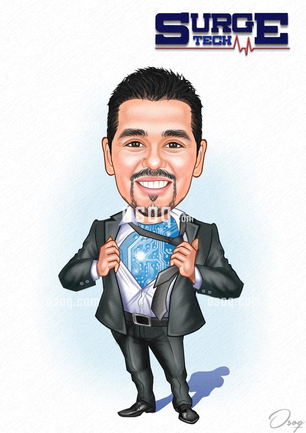 Male cartoon caricature 18