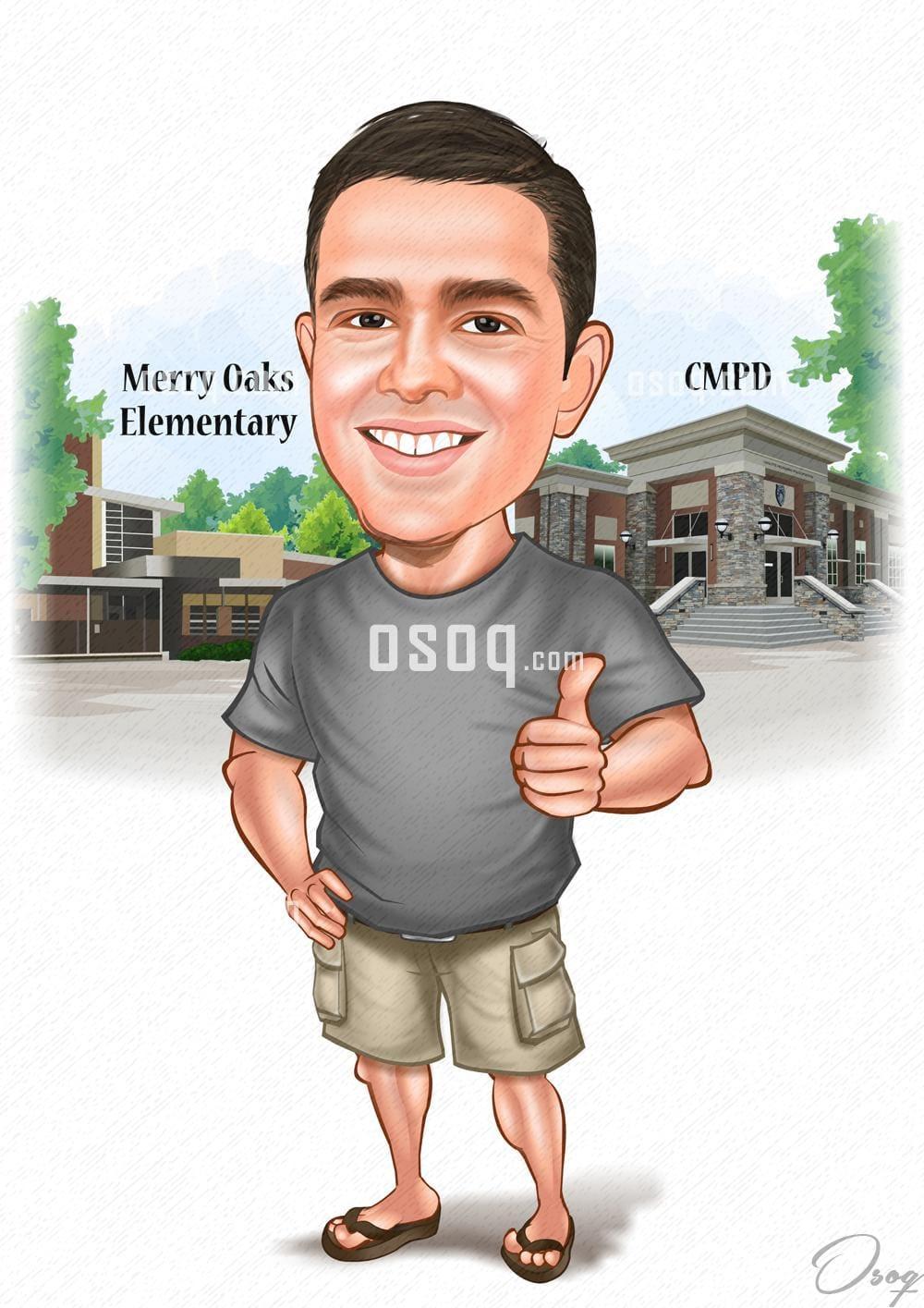 Male cartoon caricature 20