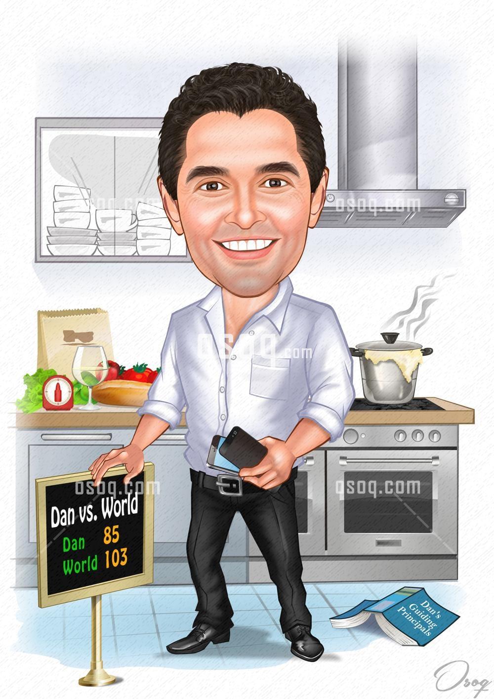 Male cartoon portrait 11