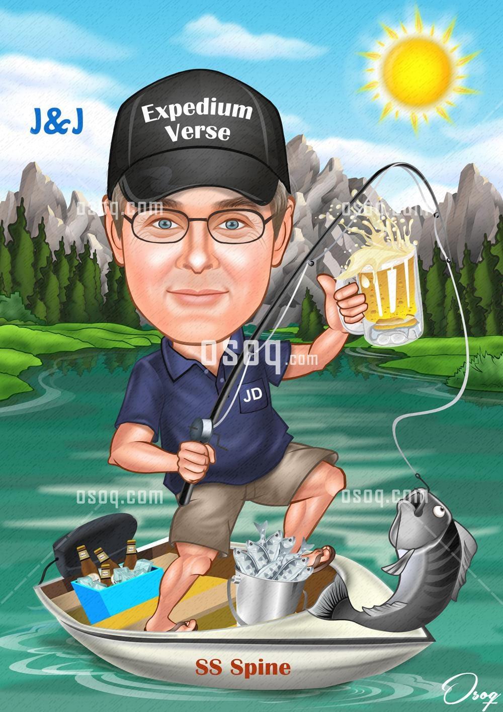 Male cartoon portrait 13