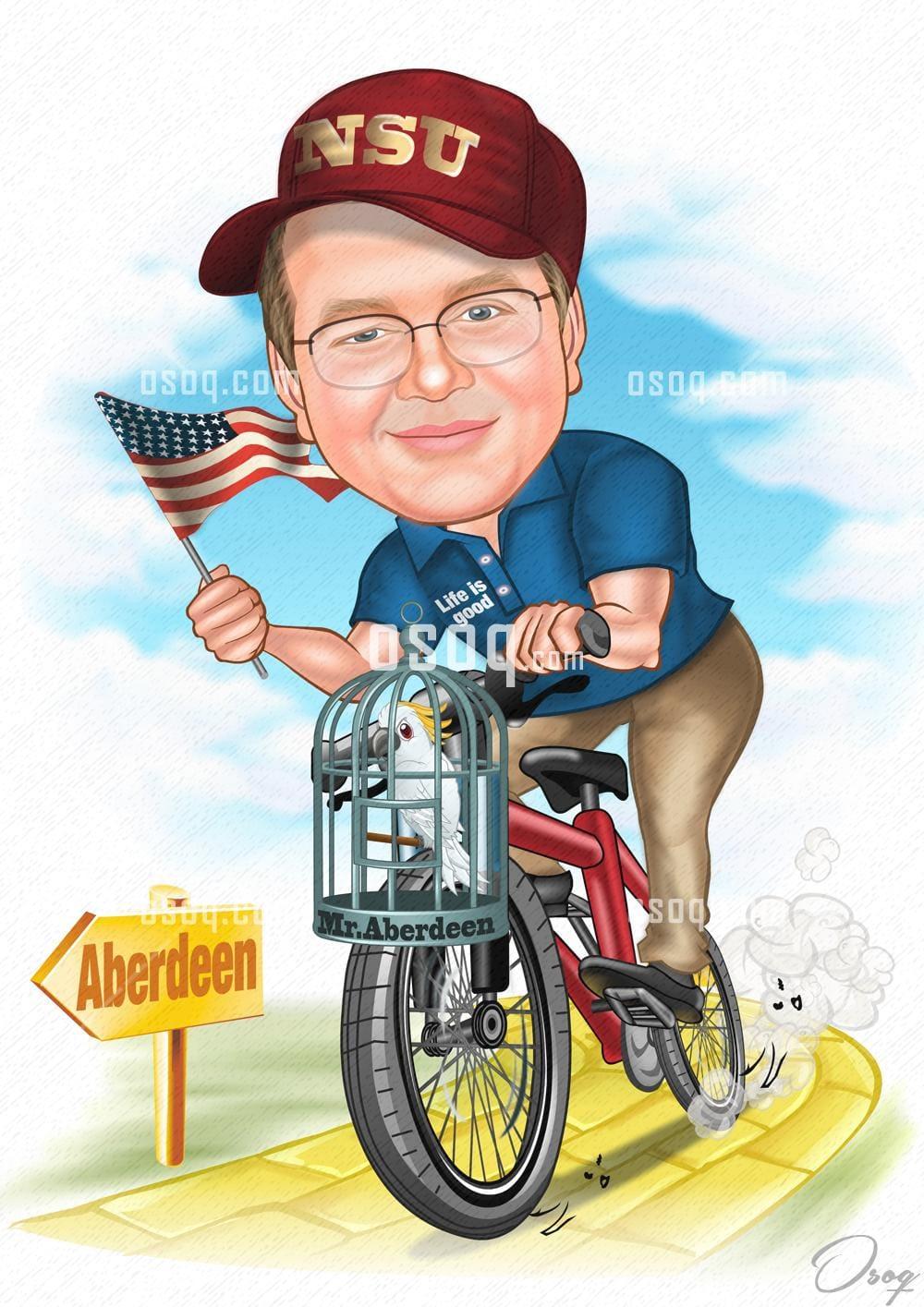 Male cartoon portrait 14