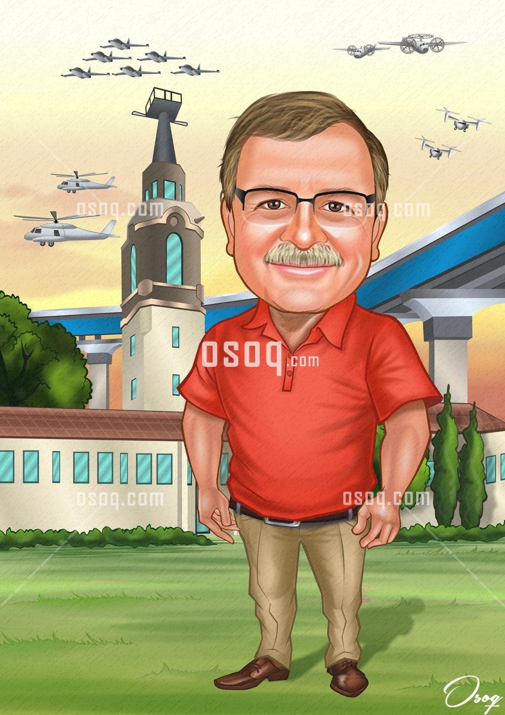 Male cartoon portrait 19