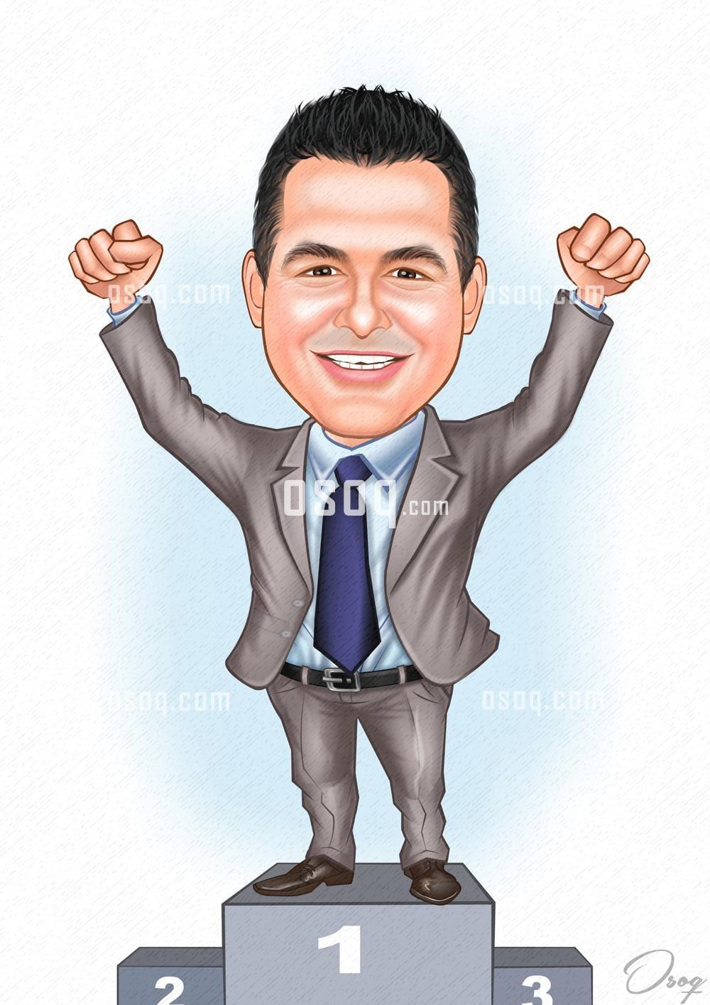 Man cartoon caricature 03