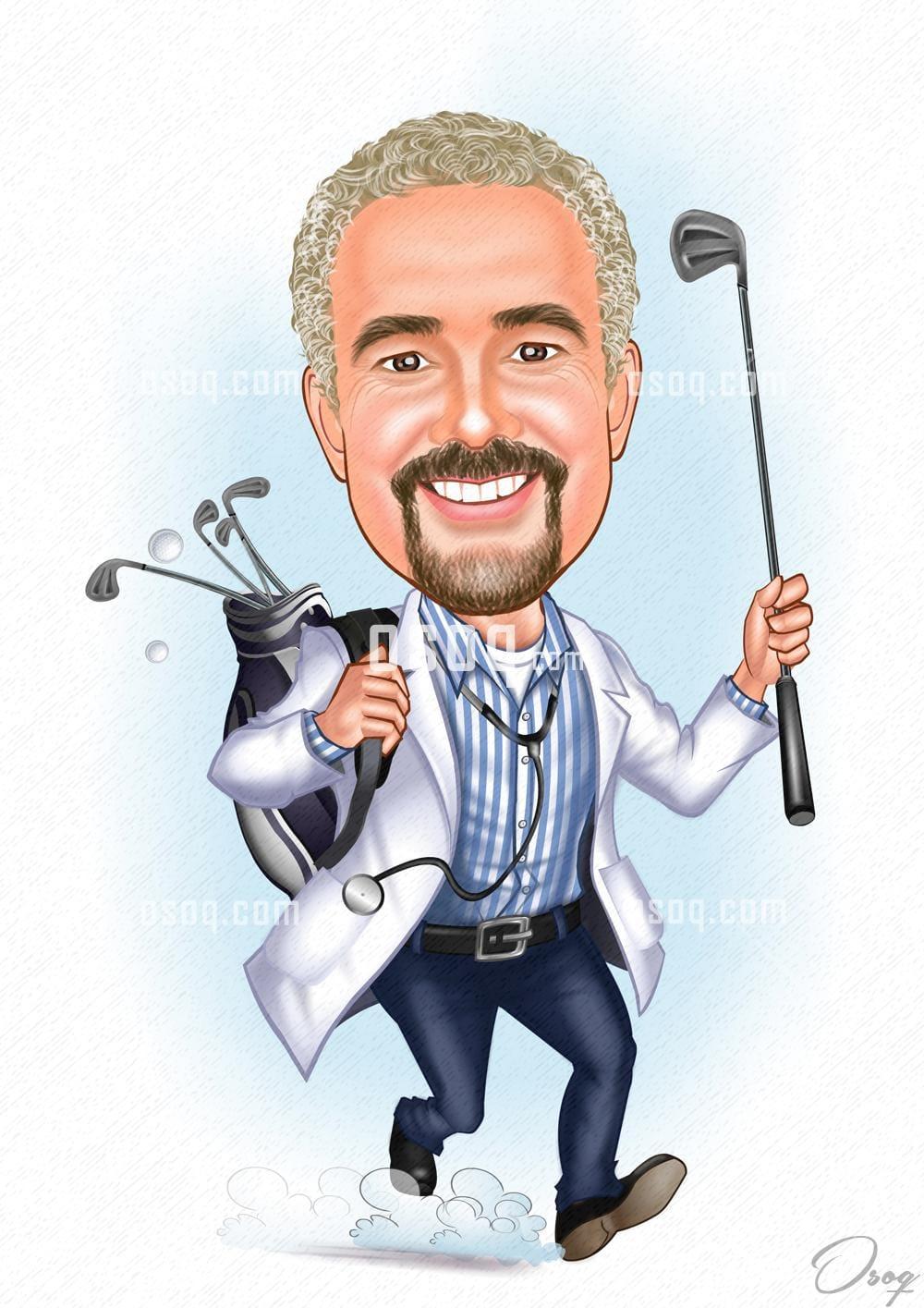 Man cartoon caricature 04