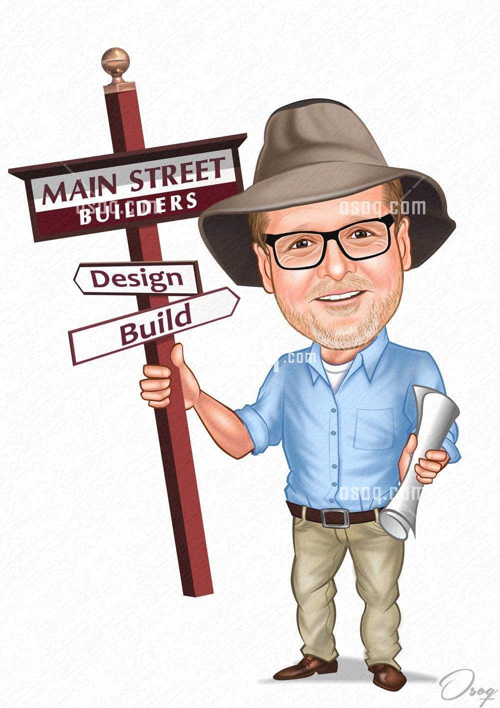 Man cartoon caricature 05