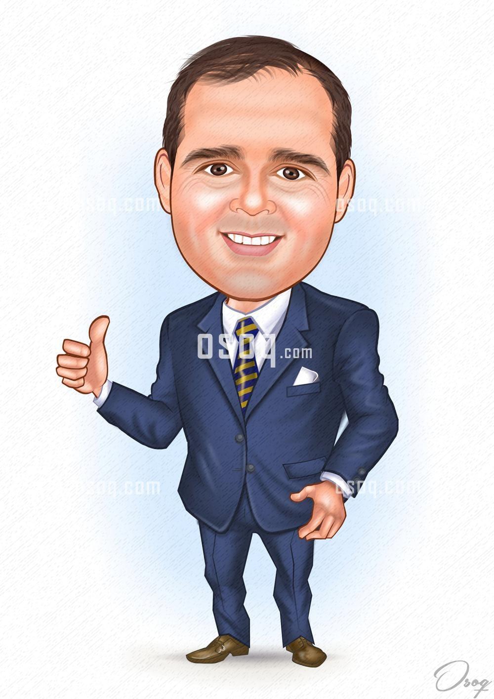 Man cartoon caricature 07