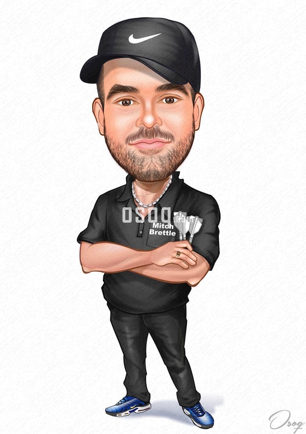 Man cartoon caricature 08