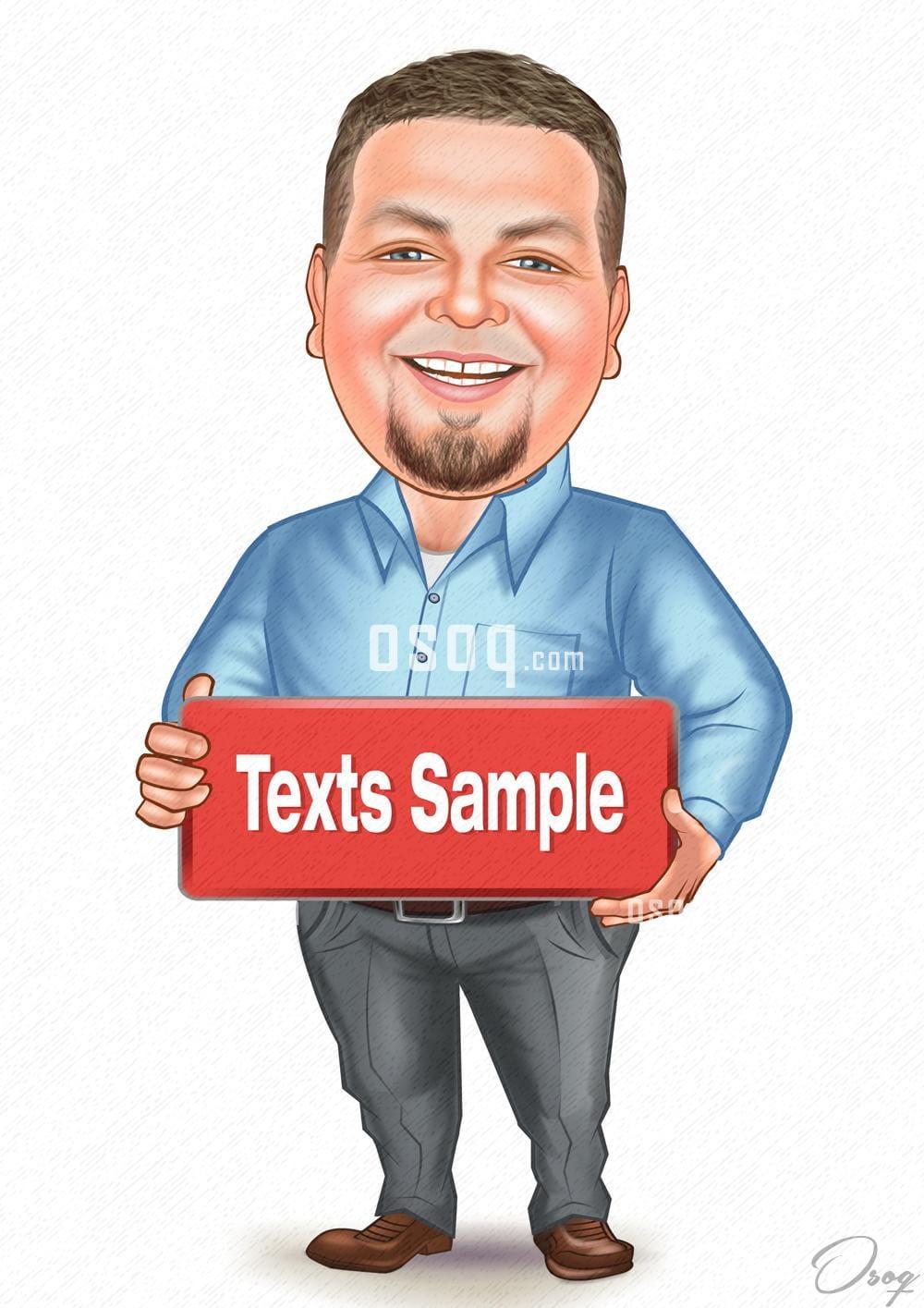 Man cartoon caricature 10