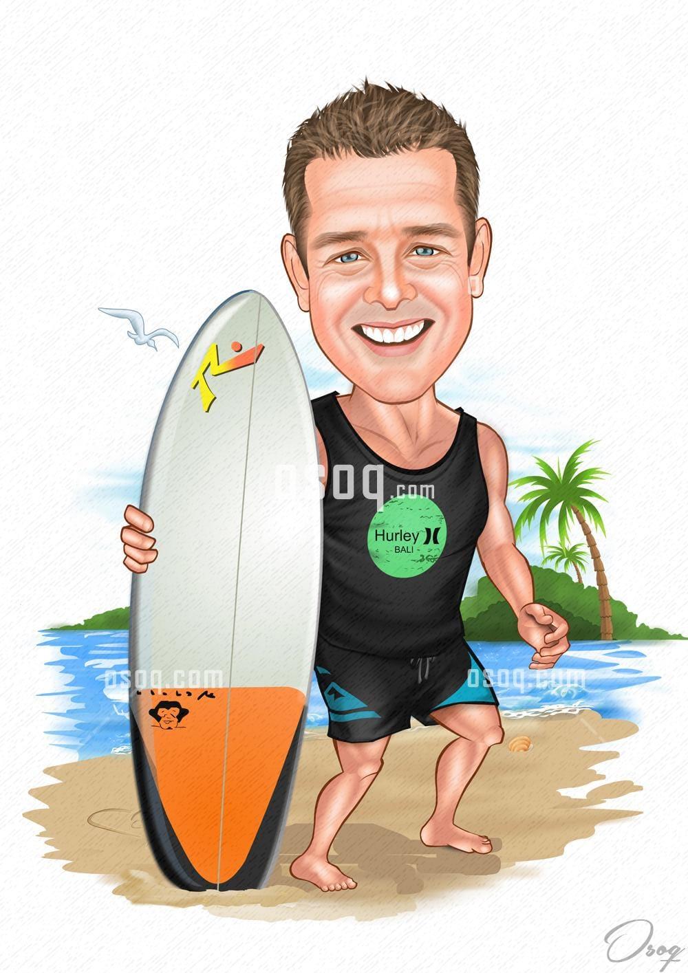 Man cartoon caricature 11