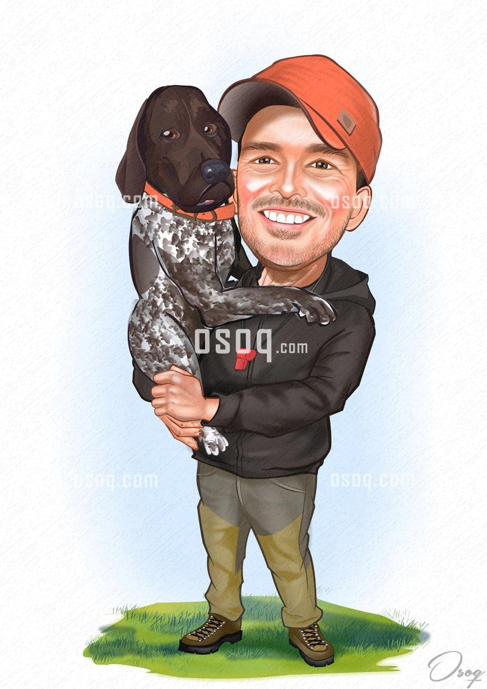 Man cartoon caricature 12