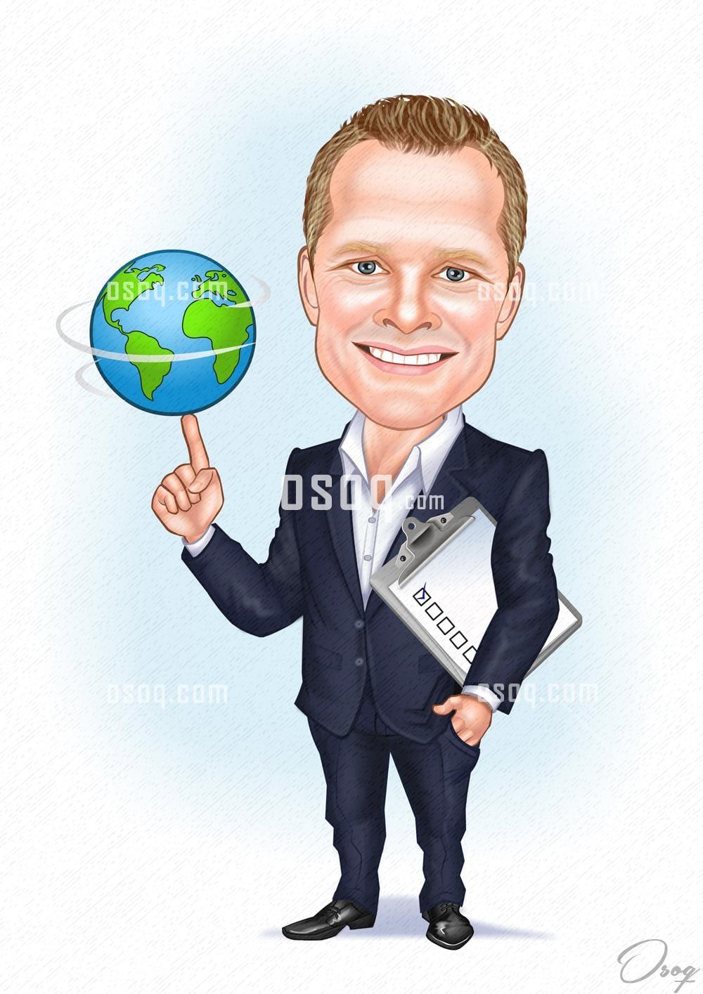 Man cartoon caricature 14