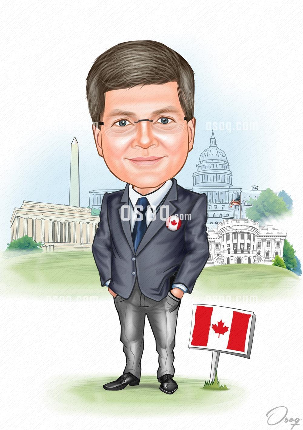 Man cartoon caricature 15
