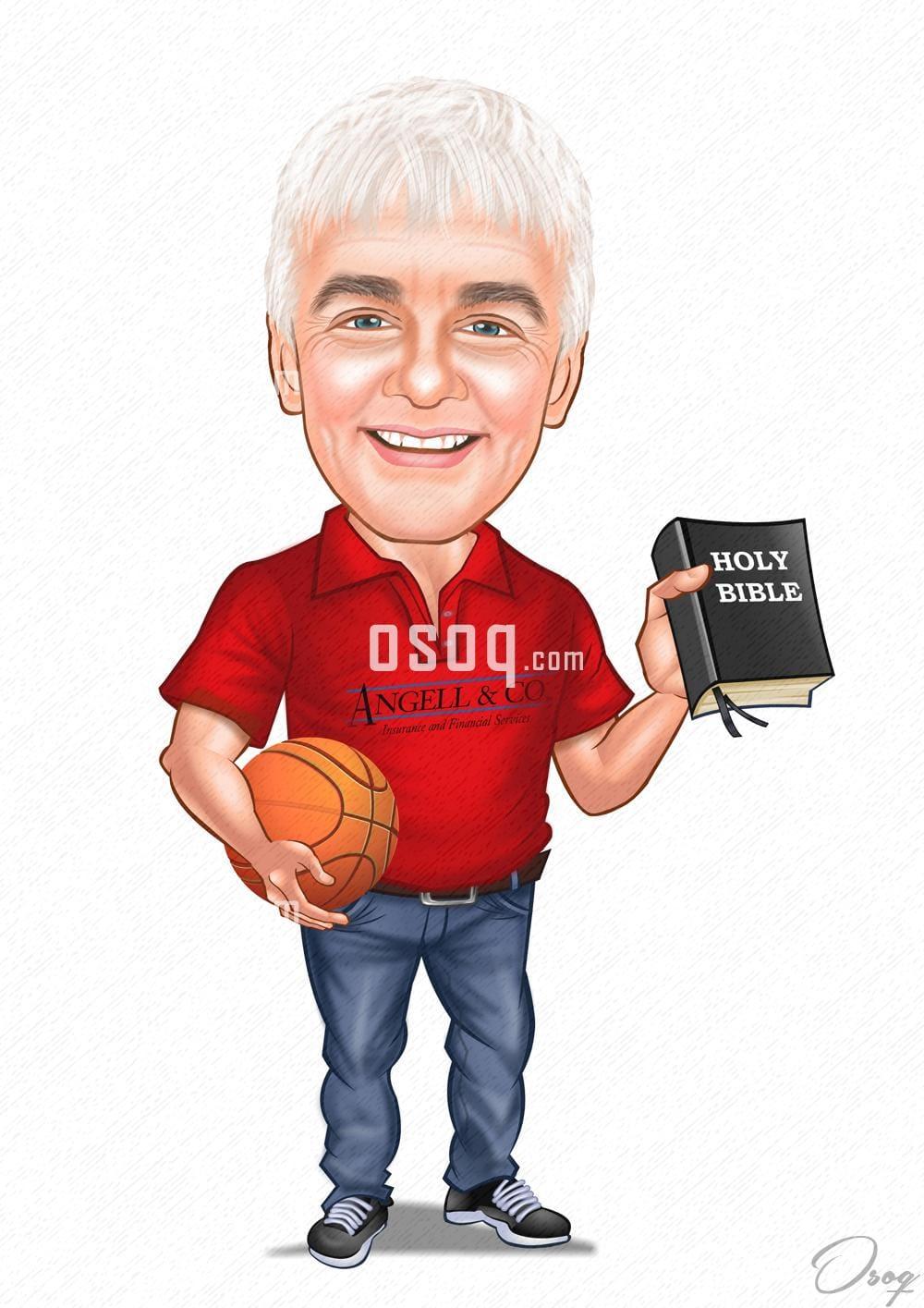 Man cartoon caricature 16