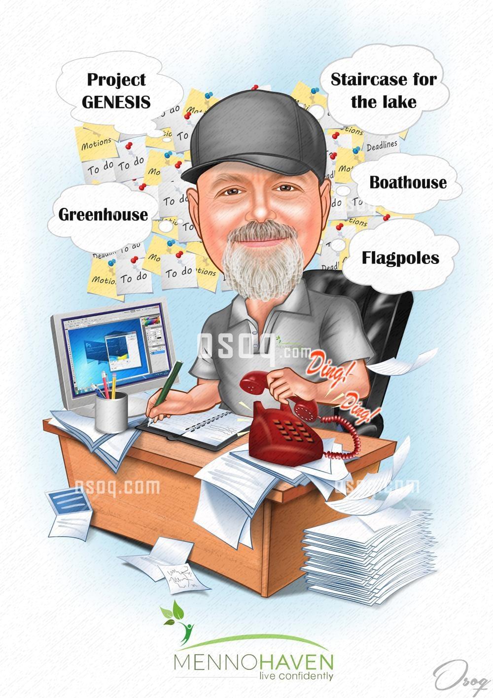 Man cartoon caricature 17