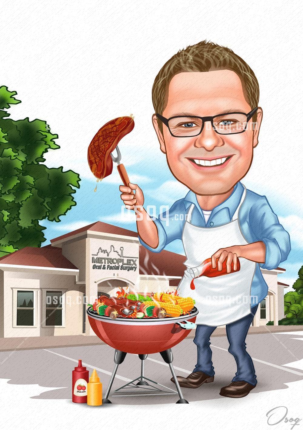 Man cartoon caricature 18