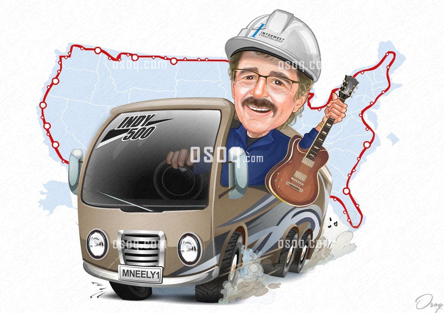 Man cartoon portrait 02