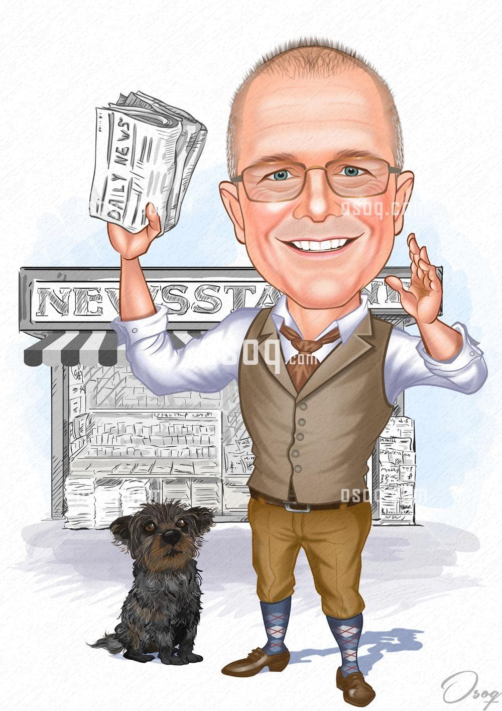 Man cartoon portrait 03