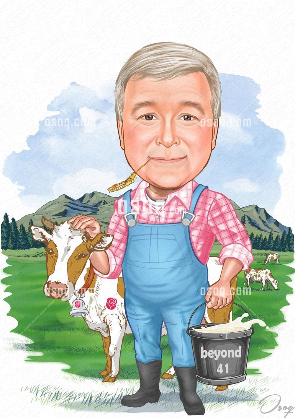 Man cartoon portrait 17