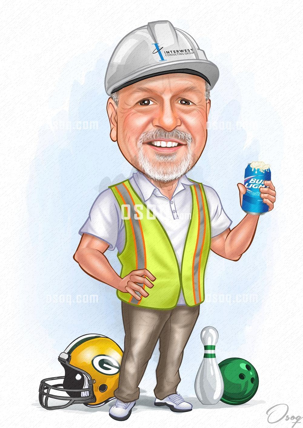 Man cartoon portrait 18
