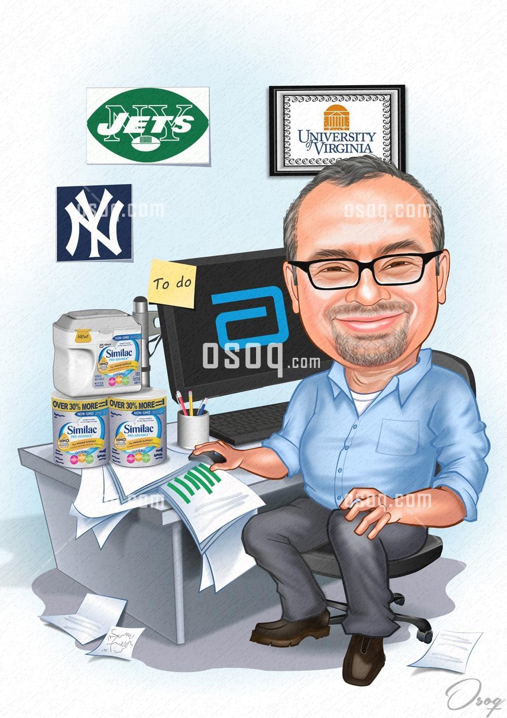 Office cartoon caricature 02