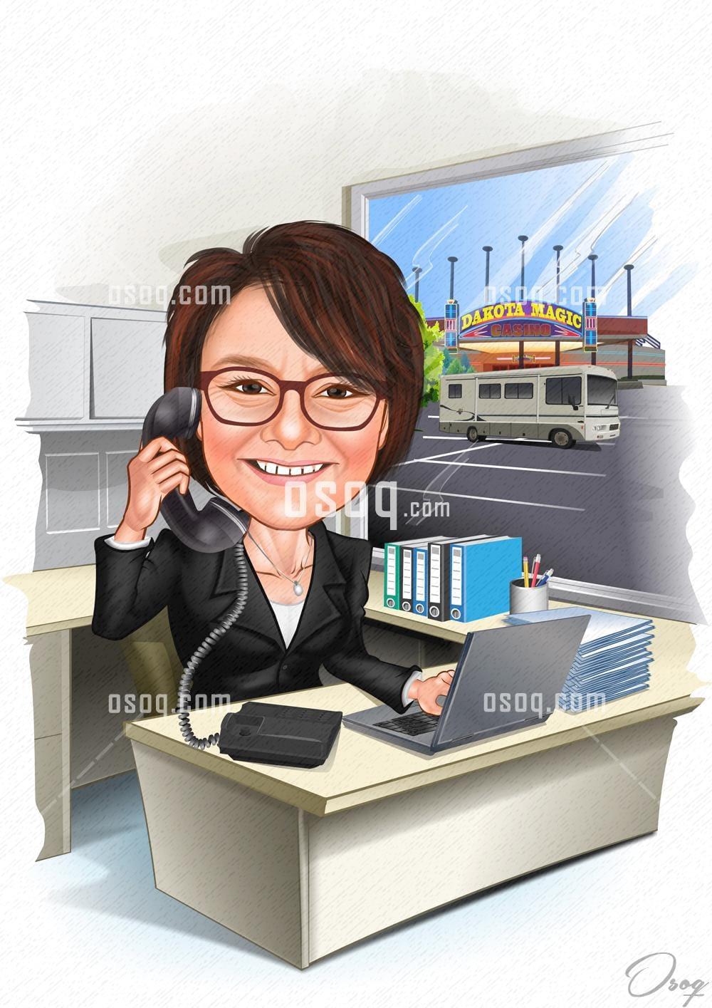 Office cartoon caricature 03