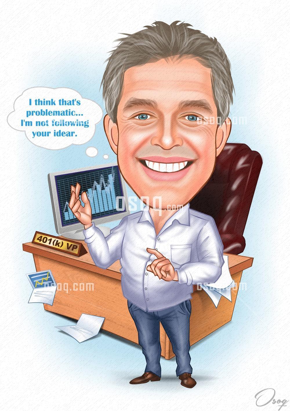 Office cartoon caricature 04