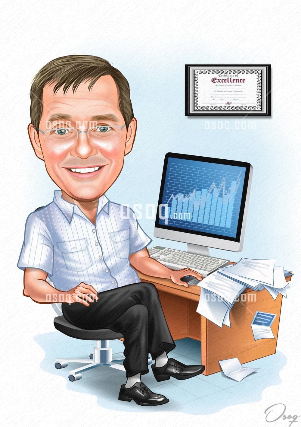 Office cartoon caricature 11