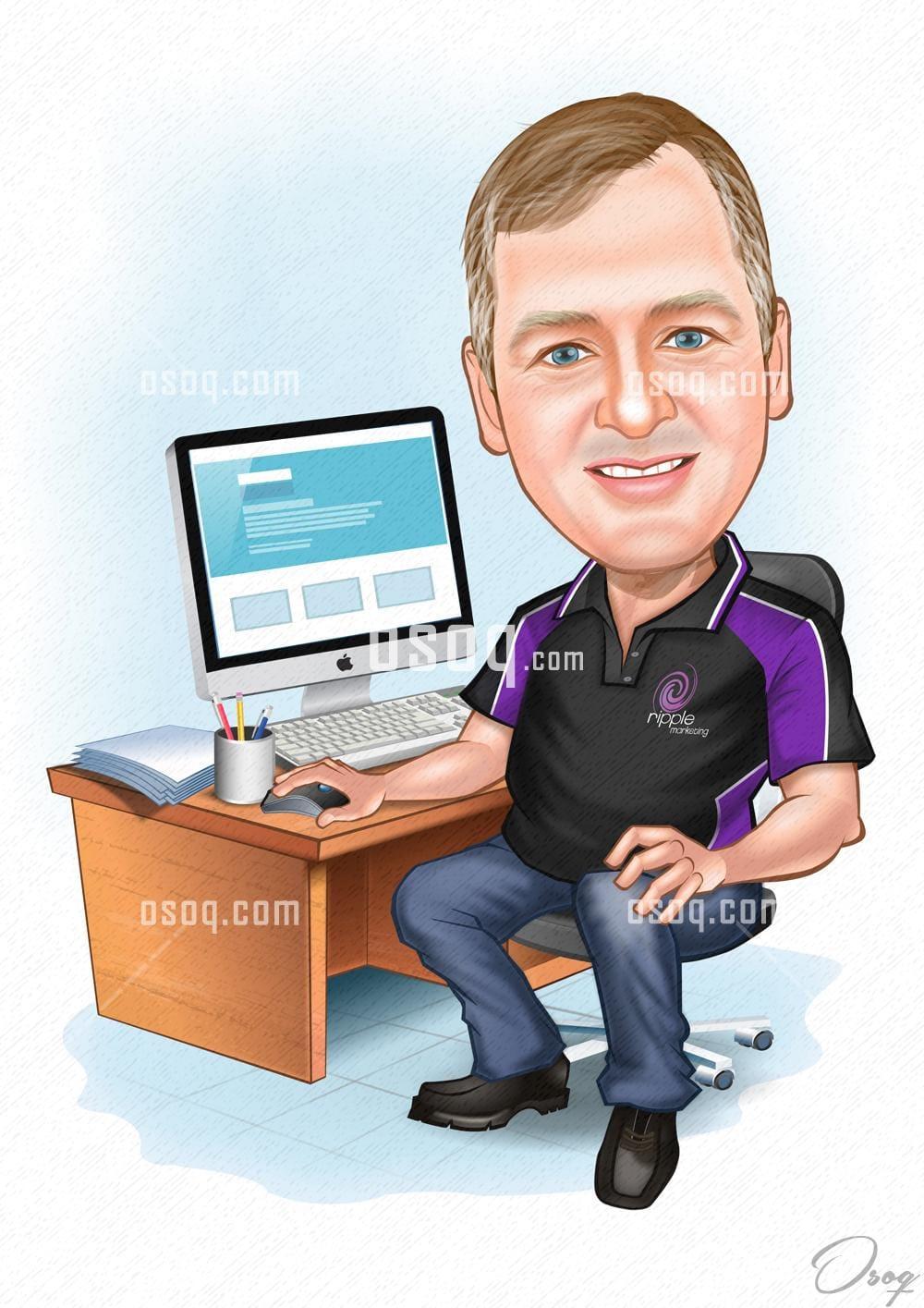 Office cartoon caricature 13