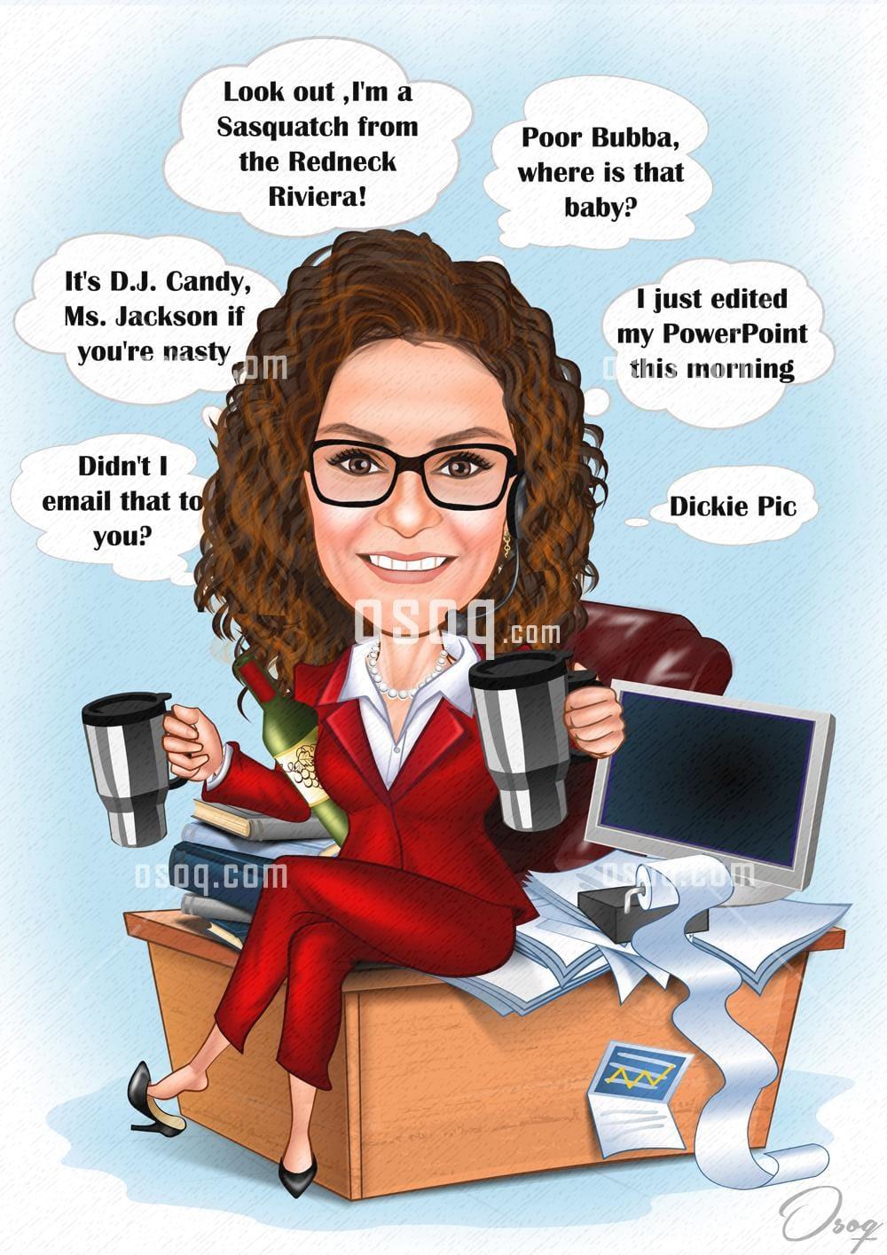 Office cartoon caricature 17