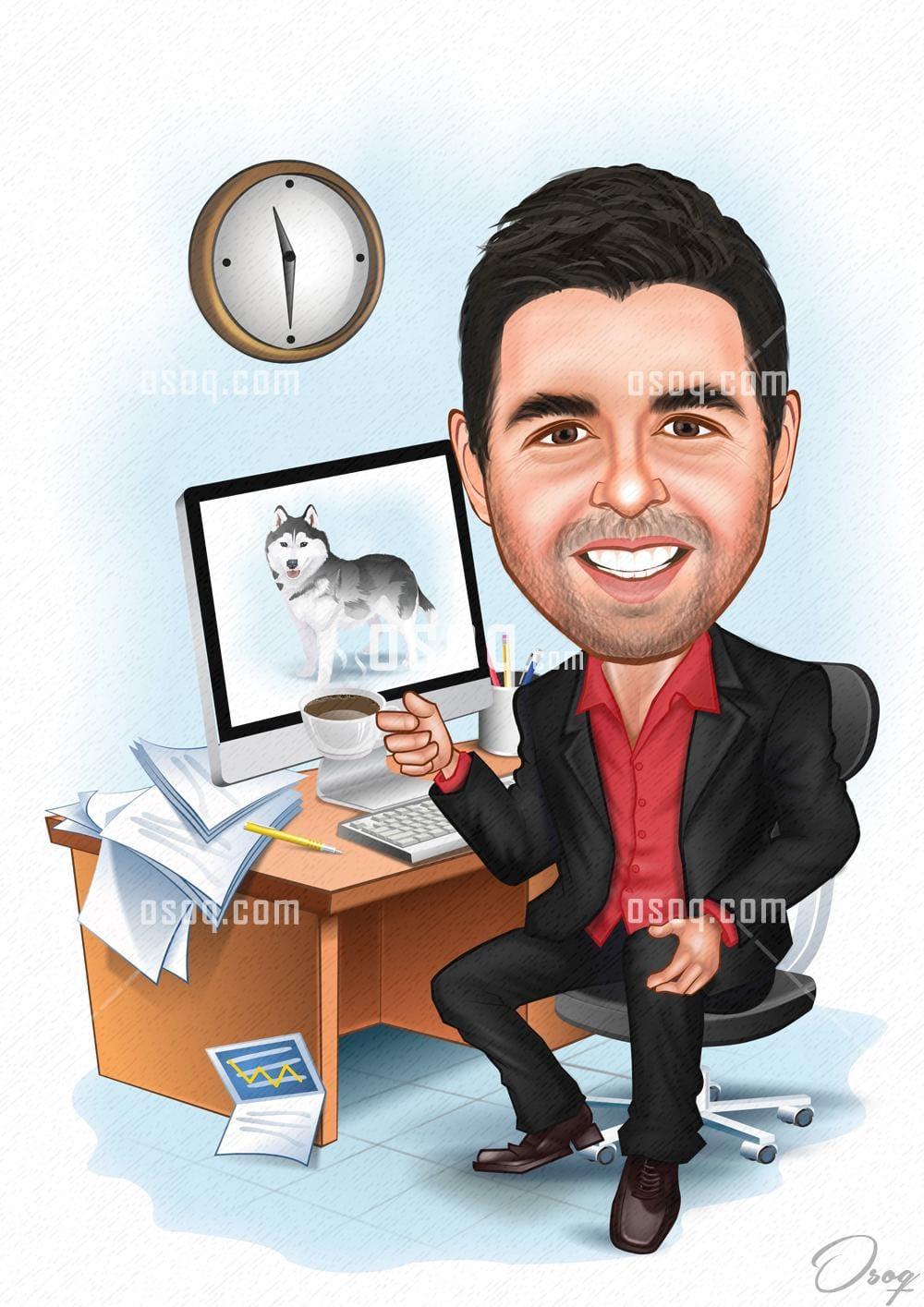 Office cartoon caricature 18