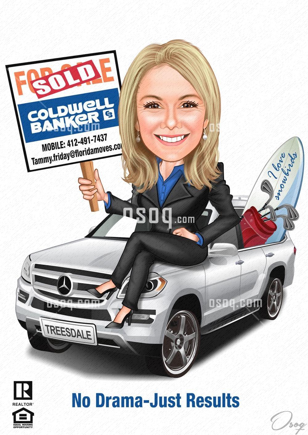 Real estate cartoon caricature 02
