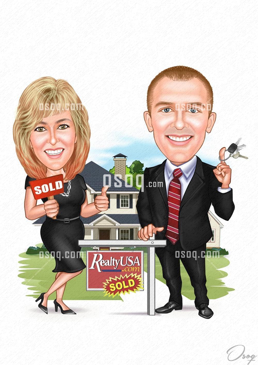 Real estate cartoon caricature 03