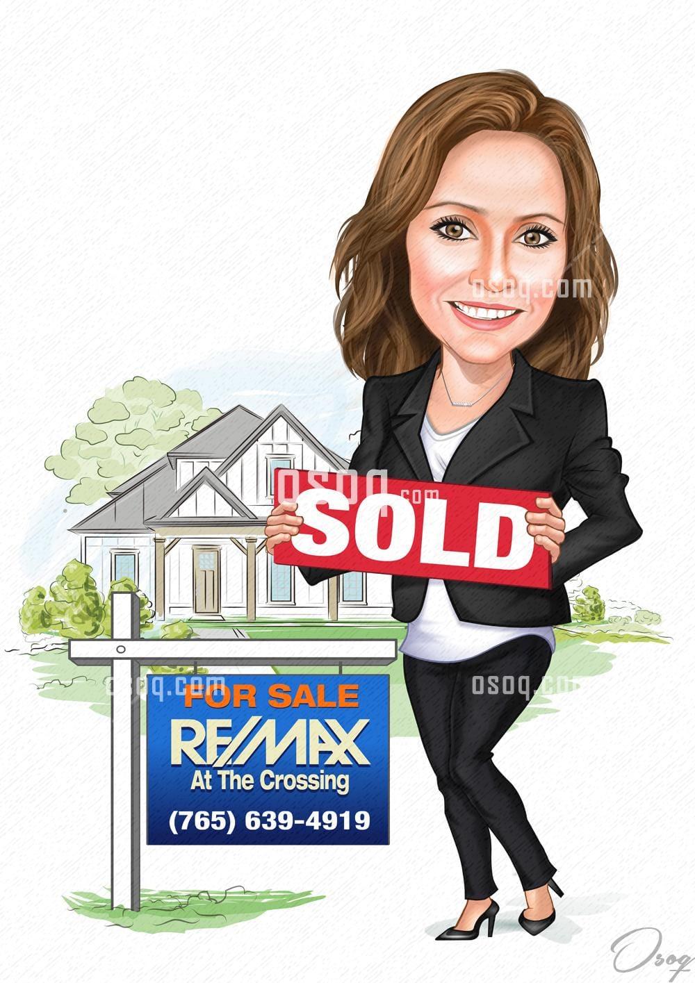 Real estate cartoon caricature 04
