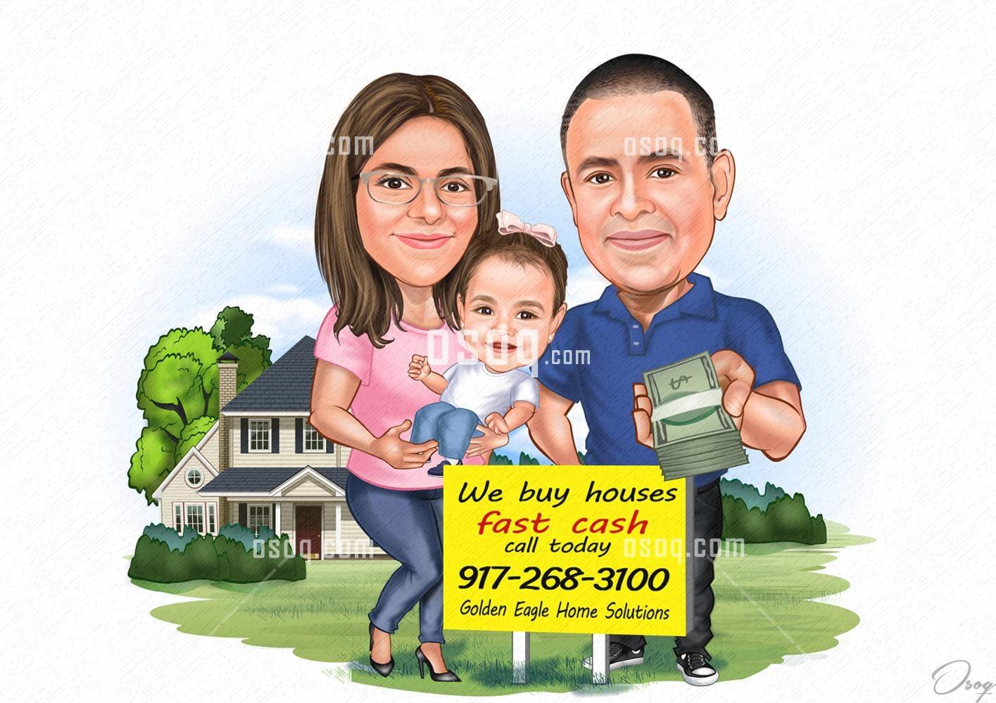 Real estate cartoon caricature 12