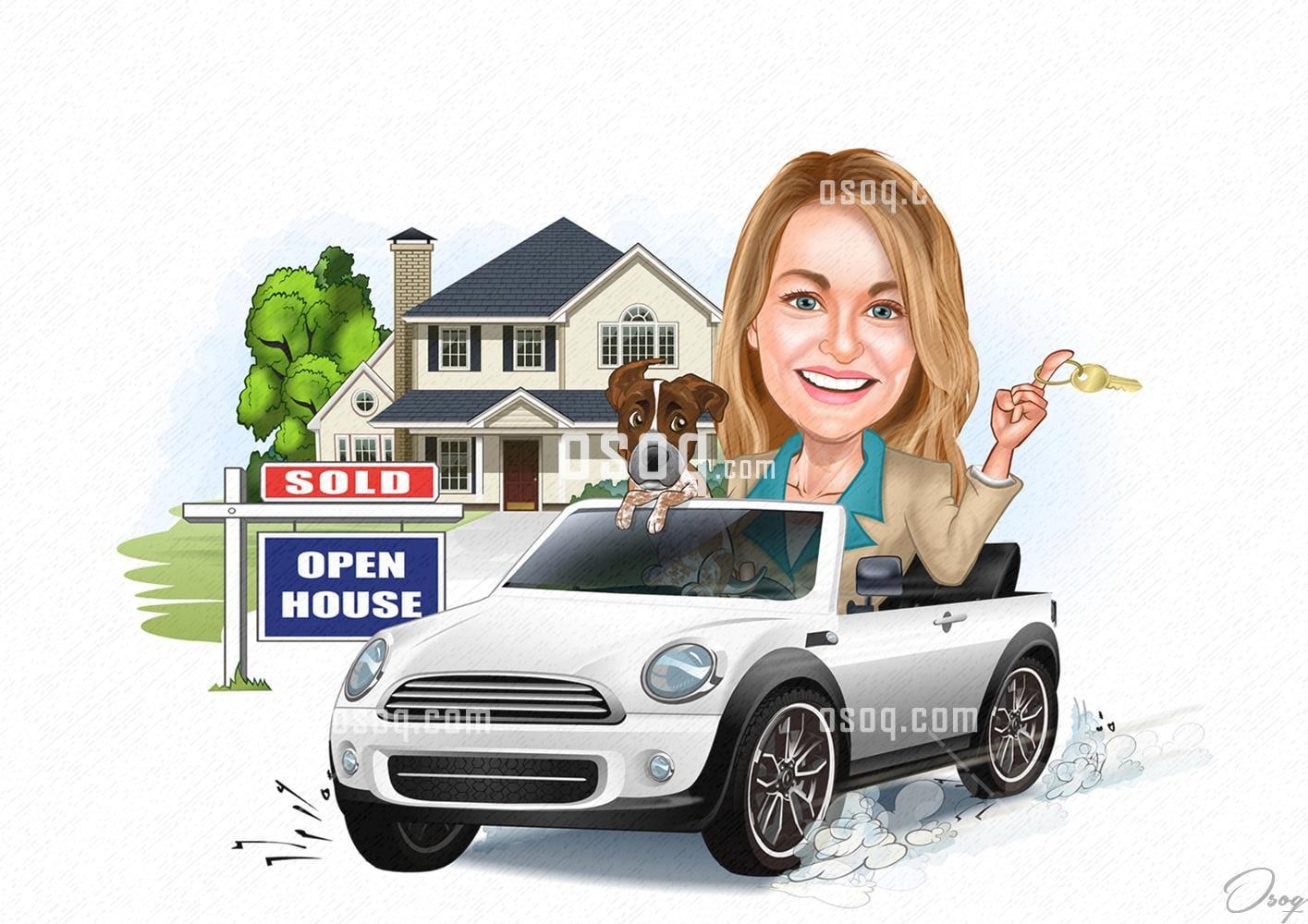 Real estate cartoon caricature 16
